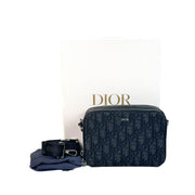 Dior Menās Black Wallet On Strap Bag